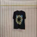 Balmain Paris White/Black T Shirt with Gold Chain and Blue Ribbon Circular Graphic Design for Men #A54257