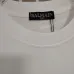 Balmain Paris White/Black T Shirt with Gold Chain and Blue Ribbon Circular Graphic Design for Men #A54258