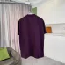 Burberry Black/Green/Purple/White T Shirt with Classic Check Pattern Teddy Bear Graphic Design for Casual Streetwear Style #A54260