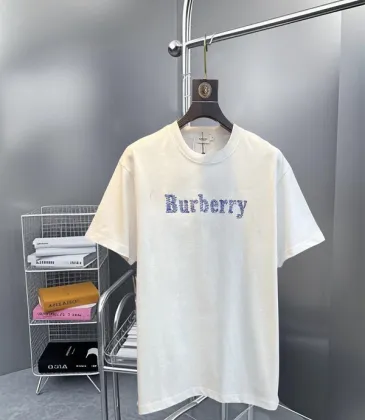 Burberry T-Shirts for MEN Burberry Logo Printed Crewneck T-Shirt Black/White #A53445