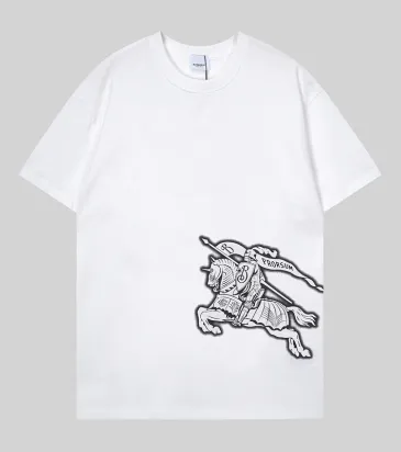 Burberry T-Shirts for MEN Knight Stamp Cotton T-shirt in Flax - Men Black/White/Brown #A53837
