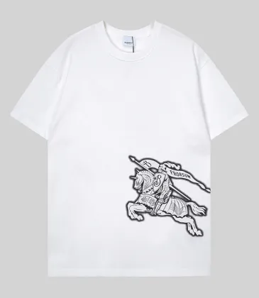 Burberry T-Shirts for MEN Knight Stamp Cotton T-shirt in Flax - Men Black/White/Brown #A53837