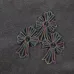 Chrome Hearts Denim Wash Tee Rhinestone Cross Cluster &amp; Brand Heritage #A54215