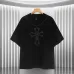 Chrome Hearts T-shirt for MEN Rhinestone Cross &amp; Necklace Inspired Design Black/White #A54218