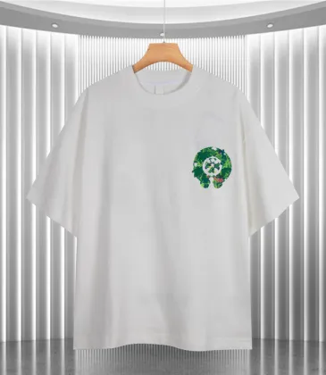 Chrome Hearts White T-shirt Green Jungle Themed Logo Art Nature Inspired Luxury Black/White #A54217