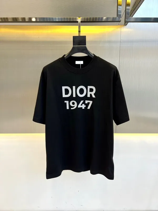 Dior 1947 Logo T-shirts for men A Tribute to Timeless Luxury Heritage Black/White #A54212