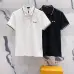 Fendi T-shirts Polo for men Cat's Eye Black/White #A46620