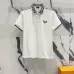 Fendi T-shirts Polo for men Printed collar Black/White #A46618