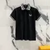 Fendi T-shirts Polo for men Printed collar Black/White #A46618