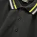 Fendi T-shirts Polo for men Striped collar Black/White #A46616
