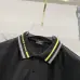 Fendi T-shirts Polo for men Striped collar Black/White #A46616