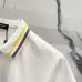Fendi T-shirts Polo for men Striped collar Black/White #A46616