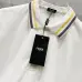 Fendi T-shirts Polo for men Striped collar Black/White #A46616