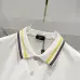 Fendi T-shirts Polo for men Striped collar Black/White #A46616