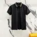 Fendi T-shirts Polo for men Striped collar Black/White #A46616
