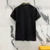 Fendi T-shirts Polo for men Striped collar Black/White #A46616