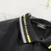 Fendi T-shirts Polo for men Striped collar Black/White #A46616