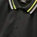Fendi T-shirts Polo for men Striped collar Black/White #A46616
