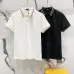 Fendi T-shirts Polo for men Striped collar Black/White #A46616