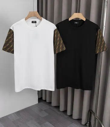 Fendi T-shirts for men 260g Black/White #A53124