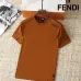 Fendi T-shirts for men Crew Neck Black/White/Khaki #A46465