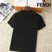 Fendi T-shirts for men Crew Neck Black/White/Khaki #A46465