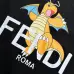 Fendi T-shirts for men Flying Dragon Black/White #A47114