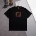 Fendi T-shirts for men logo printing Black/White #A47094