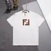 Fendi T-shirts for men logo printing Black/White #A47094
