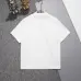 Fendi T-shirts for men logo printing Black/White/Blue #A47099