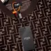 Fendi T-shirts for men logo printing Black/White/Blue #A47099