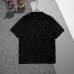 Fendi T-shirts for men logo printing Black/White/Blue #A47099