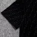 Fendi T-shirts for men logo printing Black/White/Blue #A47099