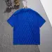 Fendi T-shirts for men logo printing Black/White/Blue #A47099