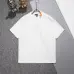Fendi T-shirts for men logo printing Black/White/Blue #A47099