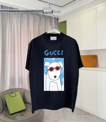 Gucci T Shirt Featuring Cartoon Dog in Red Sunglasses Graphic for Trendy Casual Outfits #A54261