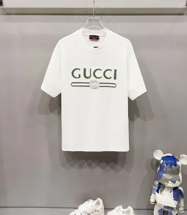 Gucci T-shirts for Gucci Men's AAA T-shirts 320g Black/White #A53045