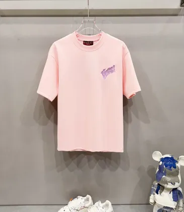 Gucci T-shirts for Gucci Men's AAA T-shirts Weight: 320g Black/White/Pink #A53043