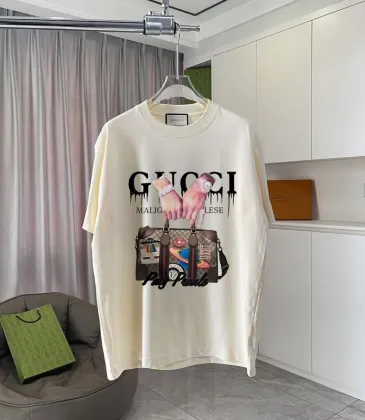 Gucci White T Shirt with Bold Handbag Graphic and Statement Typography Streetwear Inspired Design #A54262