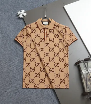 Gucci T-shirts for Gucci Polo Shirts 320g Black/White/Khaki #A53050