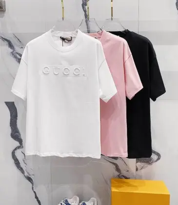  T-shirts for Men' t-shirts Three-dimensional logo  Black/White/Pink #A46828