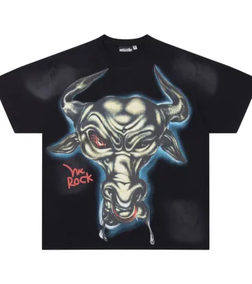 Hellstar Black T-shirts Fierce Bull Skull Graphic Edgy Rock Vibe #A54230