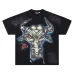 Hellstar Black T-shirts Fierce Bull Skull Graphic Edgy Rock Vibe #A54230