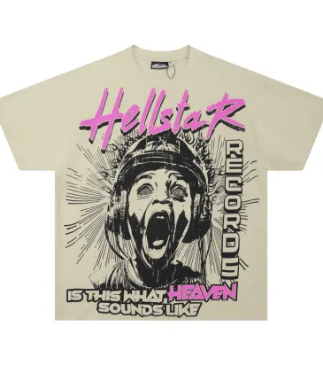 Hellstar White T-shirts Bold Graphic Art &amp; Heaven Sounds Like Statement  #A54225