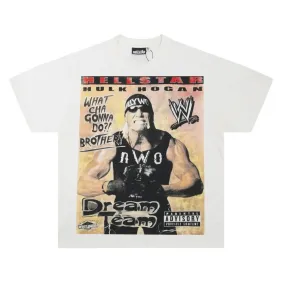 Hellstar x Hulk Hogan Graphic T-shirts Retro Wrestling &amp; Streetwear Collide #A54228
