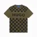 Hugo Boss Polo Shirts for Boss t-shirts lattice Black/White #A47189