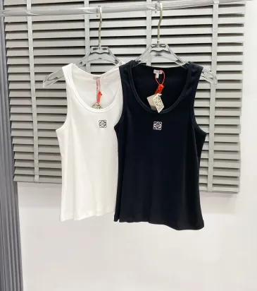Loewe Anagram Ribbed Tank Top  Essential Luxury Vest in Classic Black and White #A54232