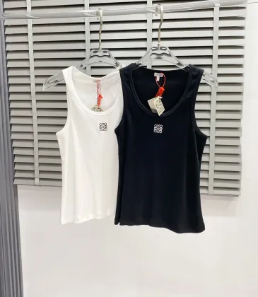 Loewe Anagram Ribbed Tank Top  Essential Luxury Vest in Classic Black and White #A54232