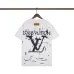 Louis Vuitton Black T Shirt with Abstract Brush Stroke Print and Artistic Logo Graphic for Men #A54255