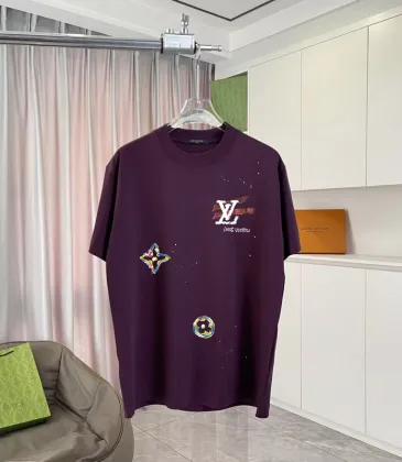 Louis Vuitton T-Shirts for AAAA Louis Vuitton T-Shirts Black/Purple/Grey/Green #A54170
